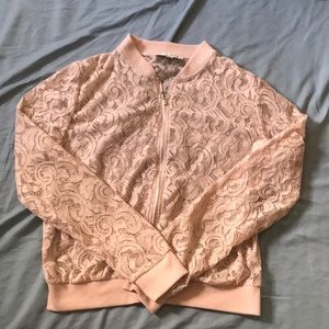 Lace Bomber Jacket (NWOT)